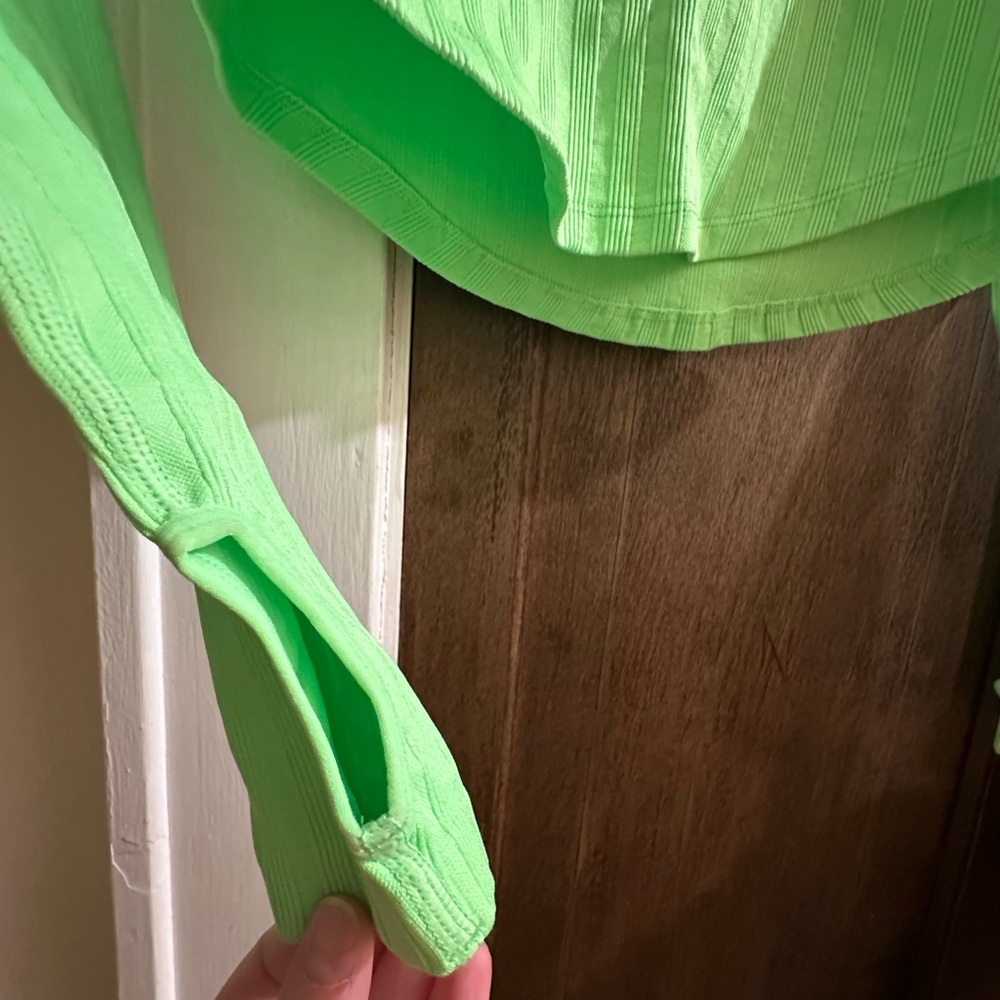 NWT free people movement- Size S -offside layer in Lime Zest - Picture 4 of 10